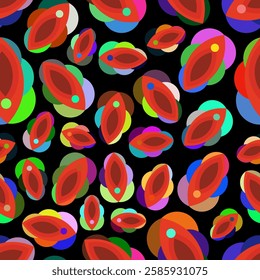 Vagina abstract drawing pattern seamless. vulva geometric drawing background