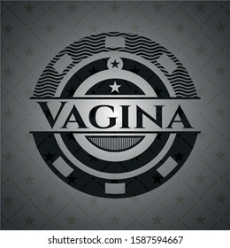 Vagina dark emblem. Retro. Vector Illustration. Detailed.