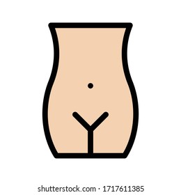 vagina vector flat color icon 