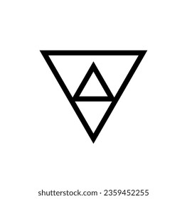 Vagina vector icon in geometric shape icon.