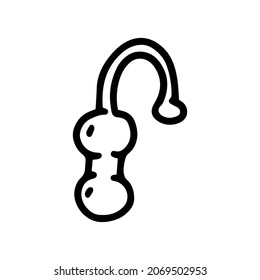 ícono de la línea del vector de bolas vaginales