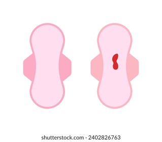 Vaginal bleeding menstruation postpartum pad lochia period. Woman pad menstrual icon