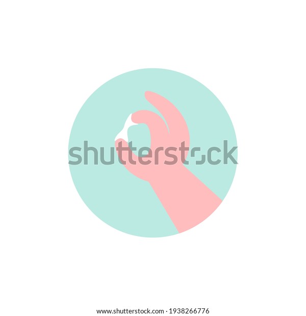 Vaginal Discharge Icon Woman Examines Discharge Flat Vector Illustration Hot Sex Picture 