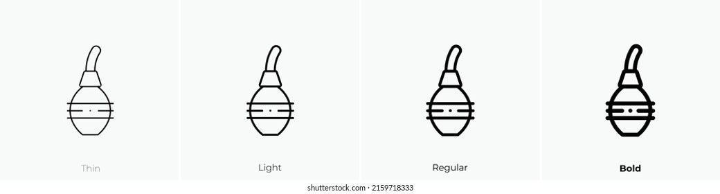 vaginal douche icon. Linear style sign isolated on white background. Vector illustration. svg