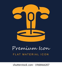 Vaginal Speculum premium material ui ux isolated vector icon in navy blue and orange colors