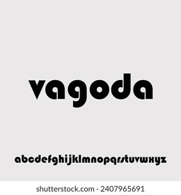 Vagoda, geometric shape font vector typeface alphabet typeset
