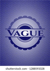 Vague badge with denim texture