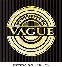 Vague gold emblem