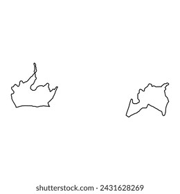 Vaifanua County Karte, administrative division of American Samoa. Vektorgrafik.