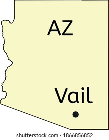 Vail census-designated place location on Arizona map
