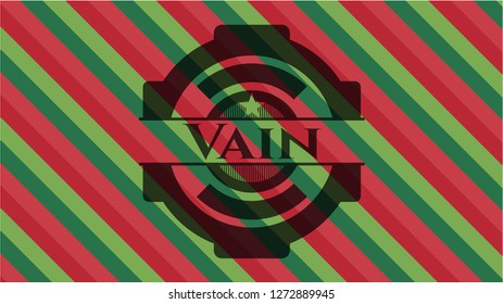 Vain christmas colors emblem.