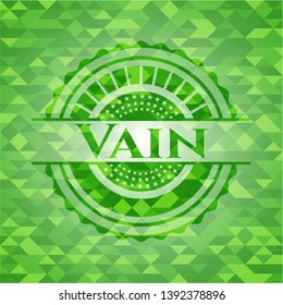 Vain green emblem. Mosaic background. Vector Illustration. Detailed.