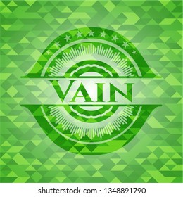 Vain realistic green mosaic emblem
