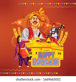 Vaisakhi, also known as Baisakhi festival in Hinduism and Sikhism, Abstract Background for baisakhi