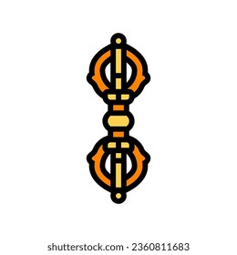 vajra dorje buddhism color icon vector. vajra dorje buddhism sign. isolated symbol illustration