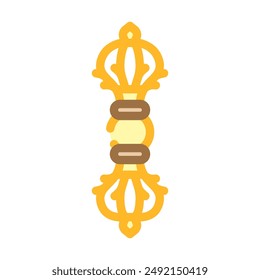 vajra dorje buddhism color icon vector. vajra dorje buddhism sign. isolated symbol illustration