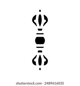 vajra dorje buddhism glyph icon vector. vajra dorje buddhism sign. isolated symbol illustration