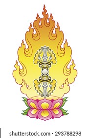 Vajra With Flames