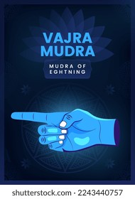 Vajra Mudra Hand Gesture - Vector illustration