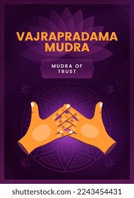 Vajrapradama Mudra Hand Gesture - Vector illustration