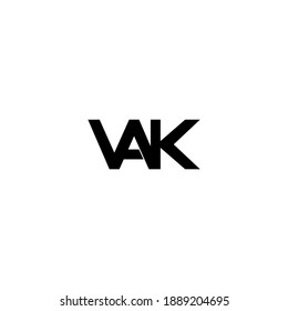 vak letter original monogram logo design