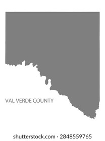 Val Verde County Map, Texas, USA