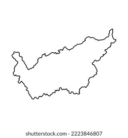 Wallis-Karte, Kantone Schweiz. Vektorgrafik.