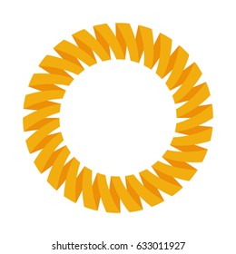 Valance, circle-shaped ribbon vector