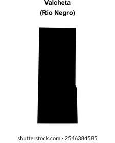 Valcheta department (Rio Negro) blank outline map