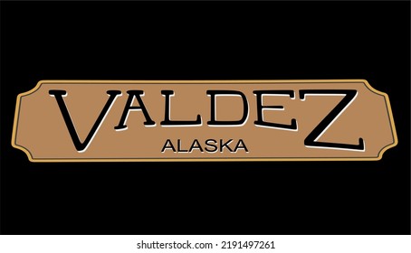 Valdez Alaska, schwarzer Hintergrund 