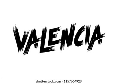 Valencia typography design vector, for t-shirt, poster and other uses