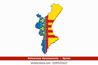 Valencianische Flagge - Regionen Spaniens