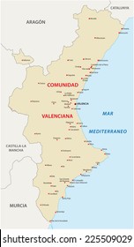 valencian community map