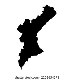 Valencian Community map, Spain region. Vector illustration.