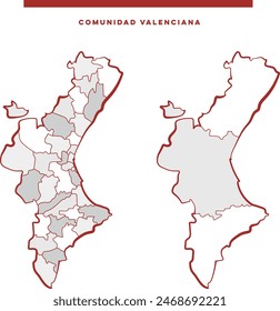 Valenciana Karte, Spanien, Europa, Provinz