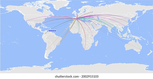 Valencia-Venezuela is shown on vector globe map. The map shows Valencia-Venezuela 's location in the world.
