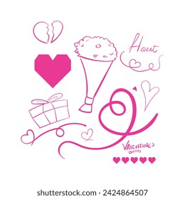 Valente's Day Vector Illustration Icon Love Valentine's Day14 February Icon