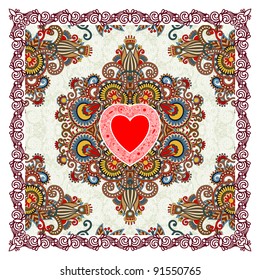 Valentin Day card with heart
