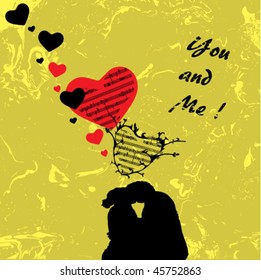 valentina's day greeting card illustration
