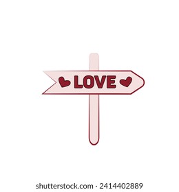 Valentinas day love logo design vector