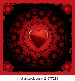 Valentine abstract greeting card