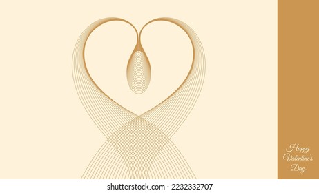 Valentine abstract vector beige heart