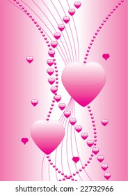 valentine abstract vector with hearts