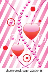 valentine abstract vector with hearts