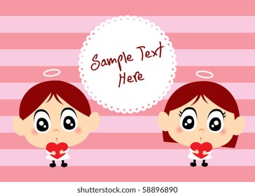 valentine angel boy and girl
