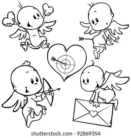 valentine angels with heart shoot through