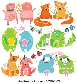 Valentine animals set  series