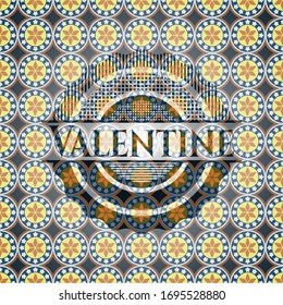 Valentine arabesque emblem background. arabic decoration.
