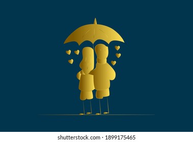 valentine background with 3D vector illustration