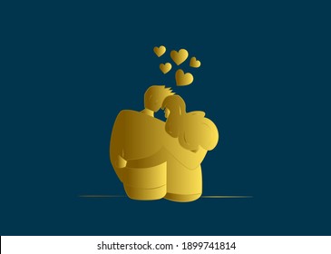 valentine background with 3D vector illustration